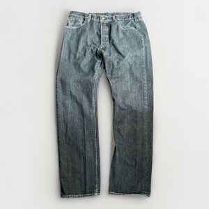 Levi's 501 Jeans Men's 38x34 Blue Dark Wash Rocker Straight Button Fly Denim
